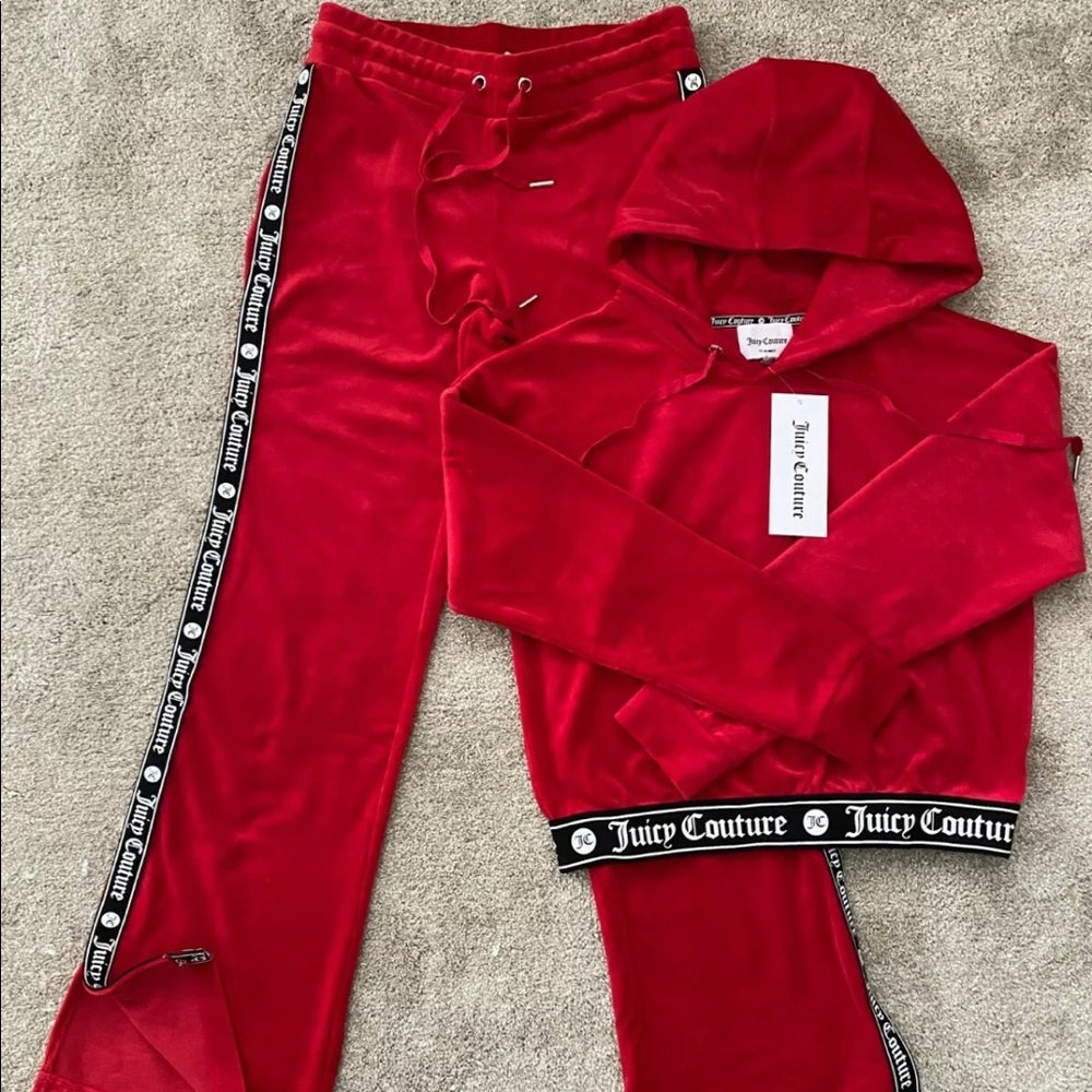 Juicy Couture Tracksuit Velour Hoodie Pants Set